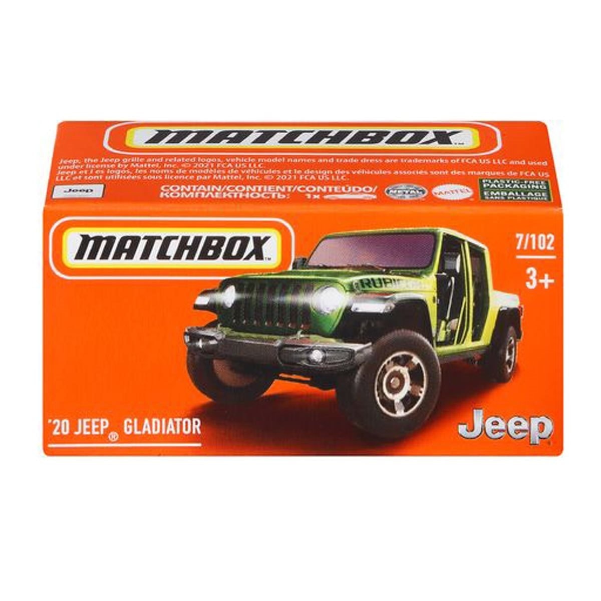 Matchbox Power Grabs 2022 #7 Jeep Gladiator Verde Mojito, 1:64 - Edizione FSB