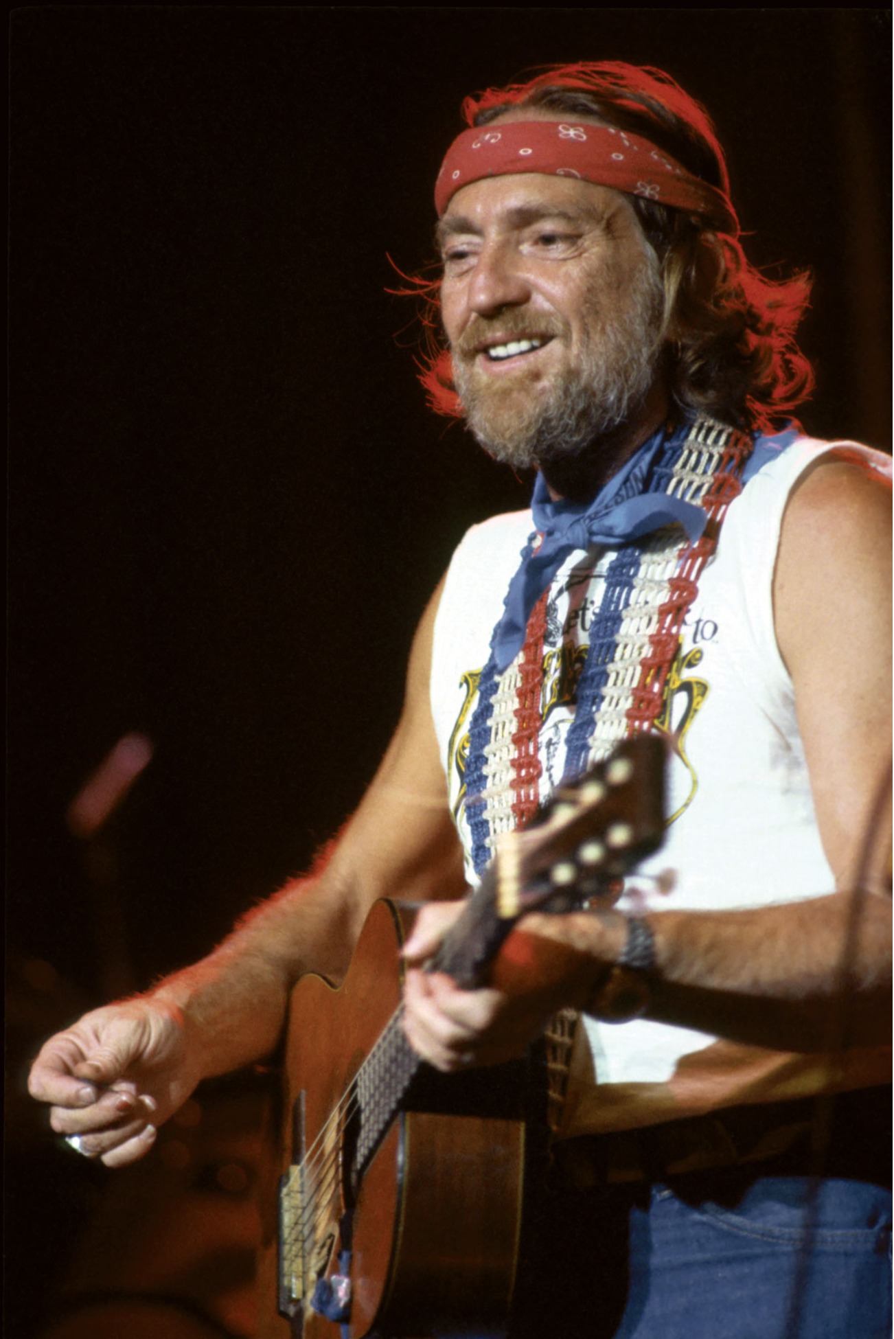Willie Nelson with Rolling Thunder Revue in 1976