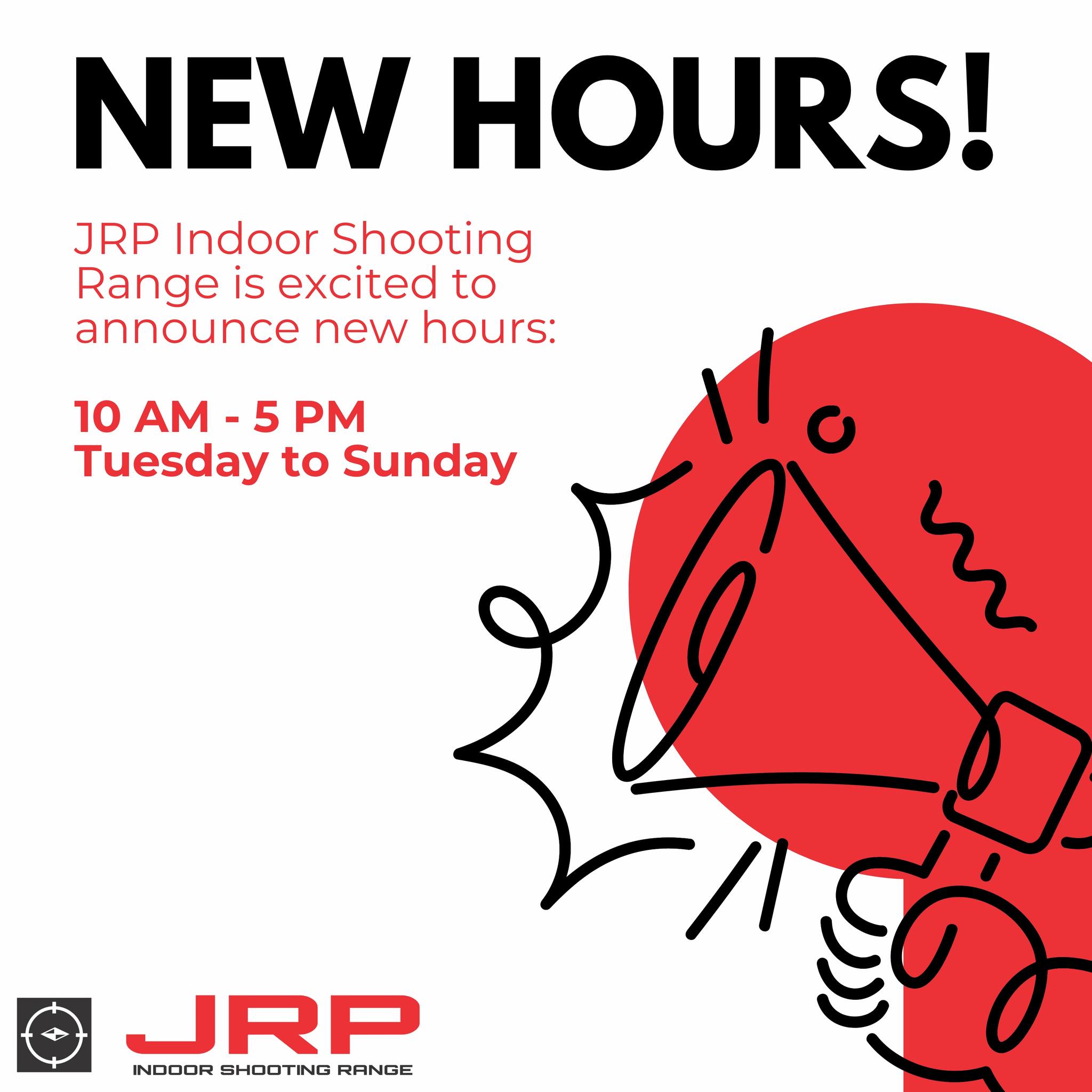 JRP - New Hours! We've got some exciting news at JRP Indoor Shooting ...