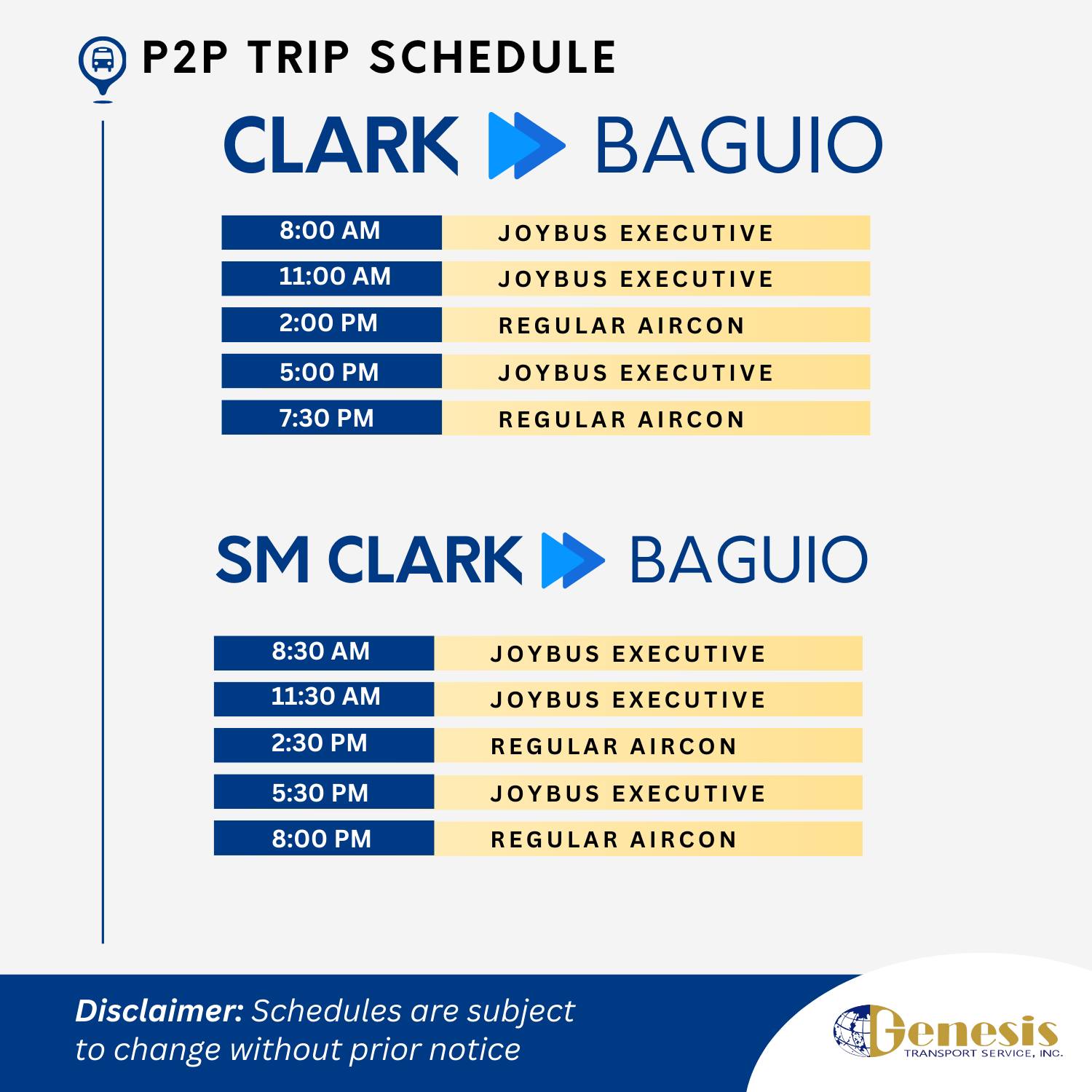 Mga ka-Genesis, plan your... - Genesis Transport Service Inc.