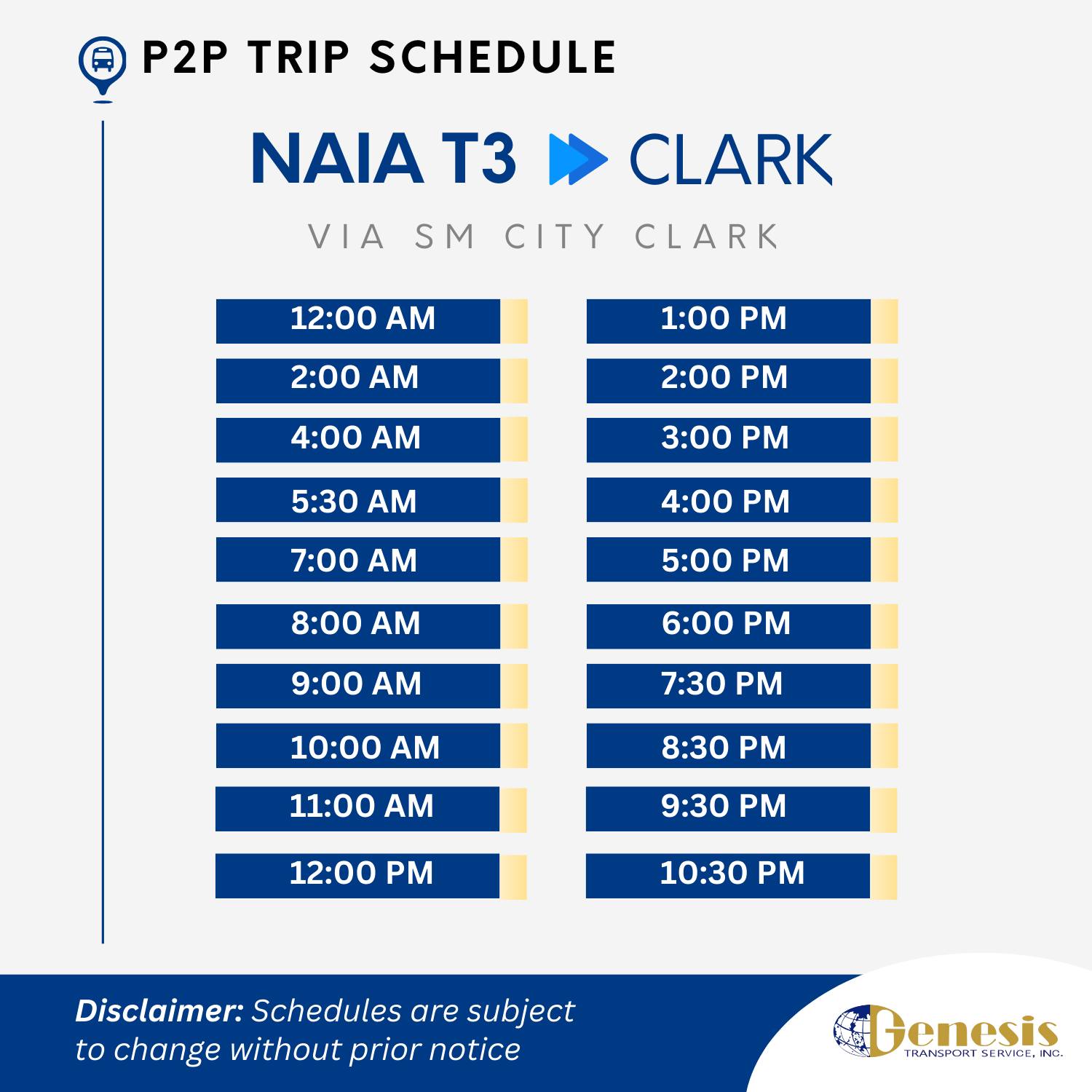 Mga ka-Genesis, plan your... - Genesis Transport Service Inc.