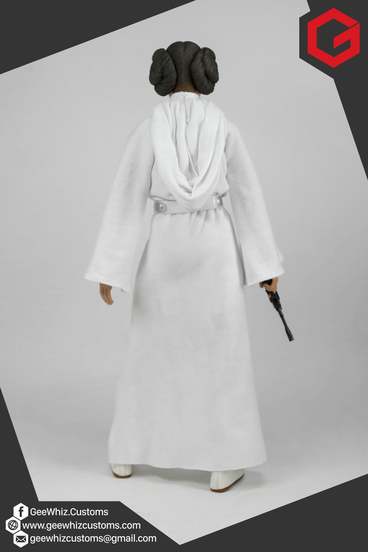 open lace back dress Leia Organa Medal Ceremony Dress White Dress Cosplay Costume