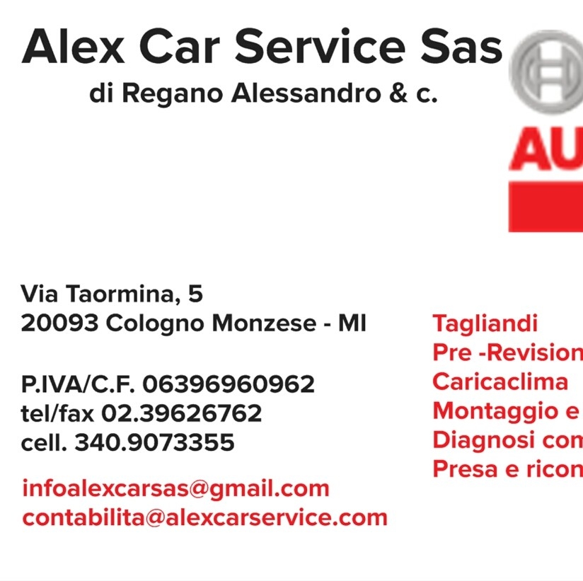 ALEX CAR... - ALEX CAR SERVICE SAS DI REGANO ALESSANDRO & C.
