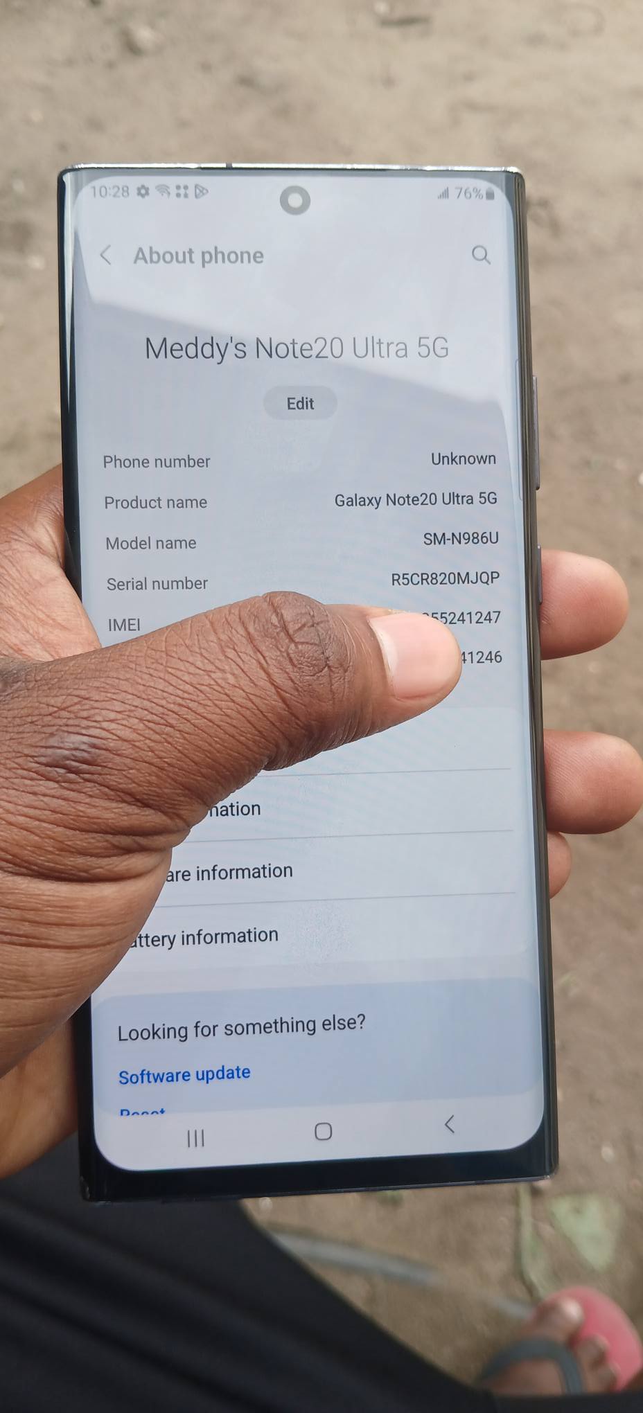 Samsung note 20 ultra 5G ipo vizuri sanaa Gb 128&Ram 12 Bei 295000
