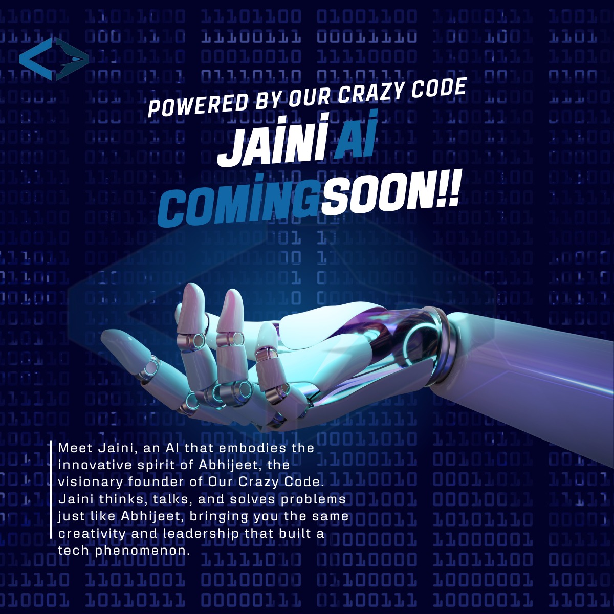 Our Crazy Code - Meet Jaini, the AI inspired by Abhijeet,... | Facebook