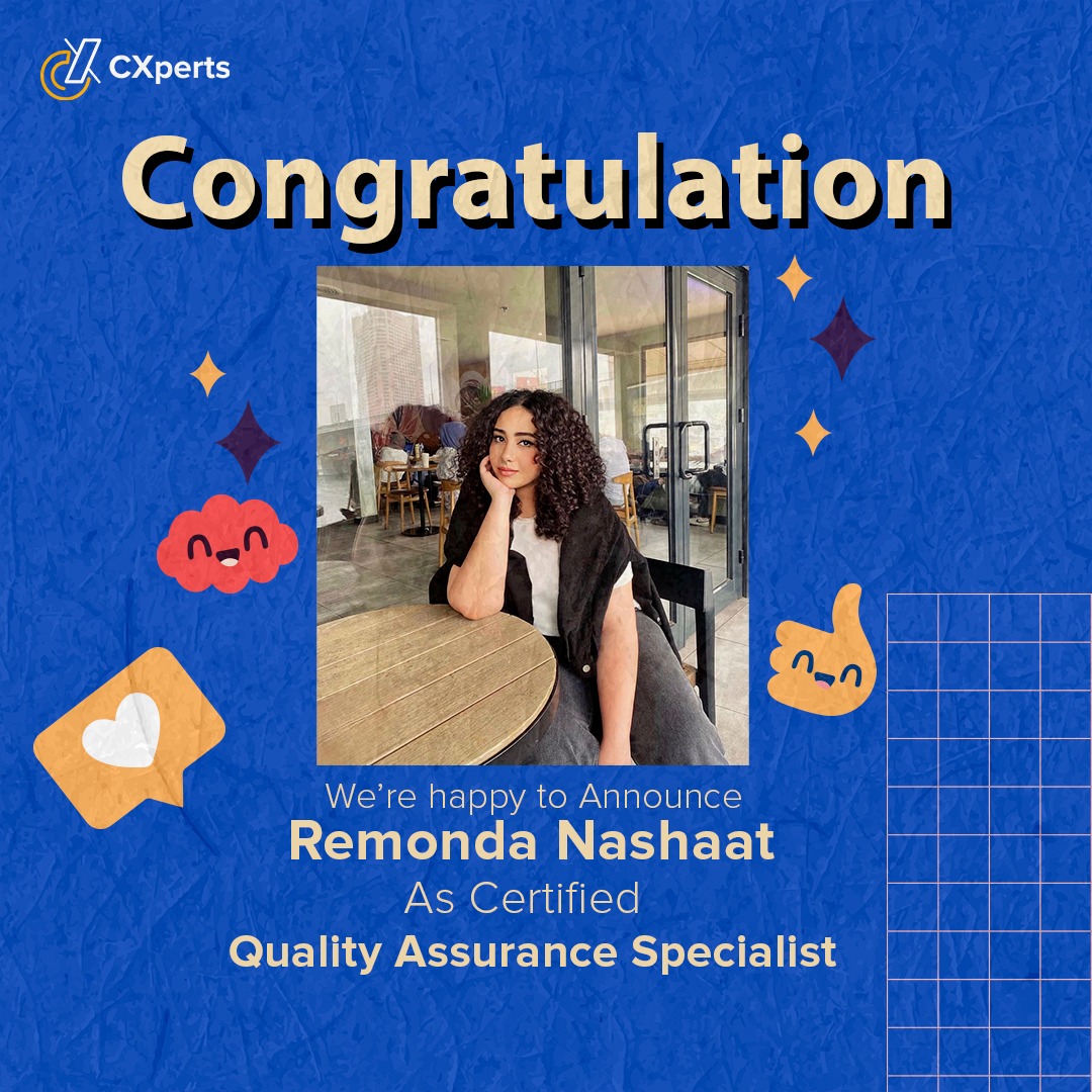 CXperts - 👏 Celebrating Success: Remonda Nashaat's New Achievement! 👏 ...