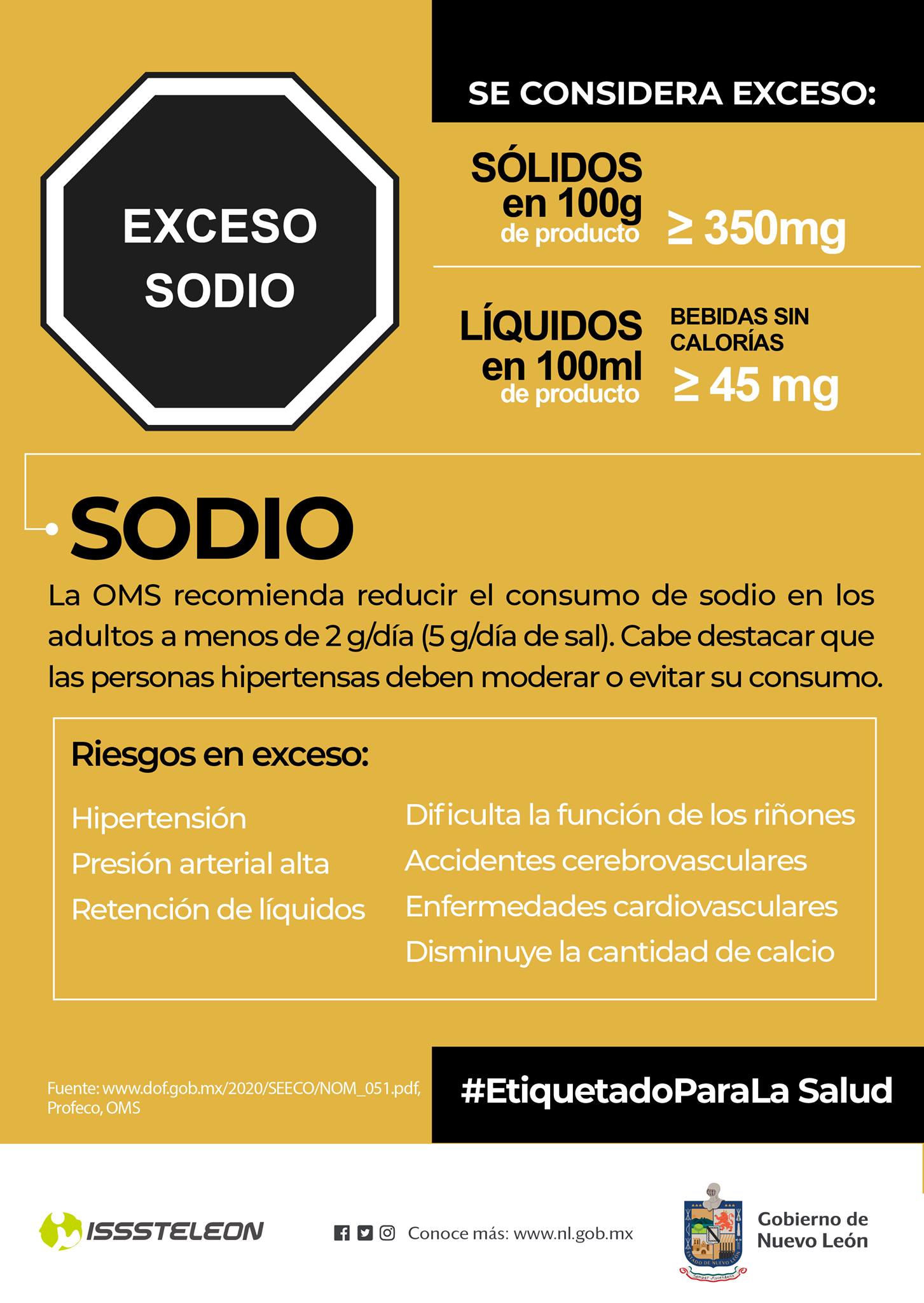ISSSTELEON - El sello de exceso de sodio nos ayuda a conocer el nivel ...