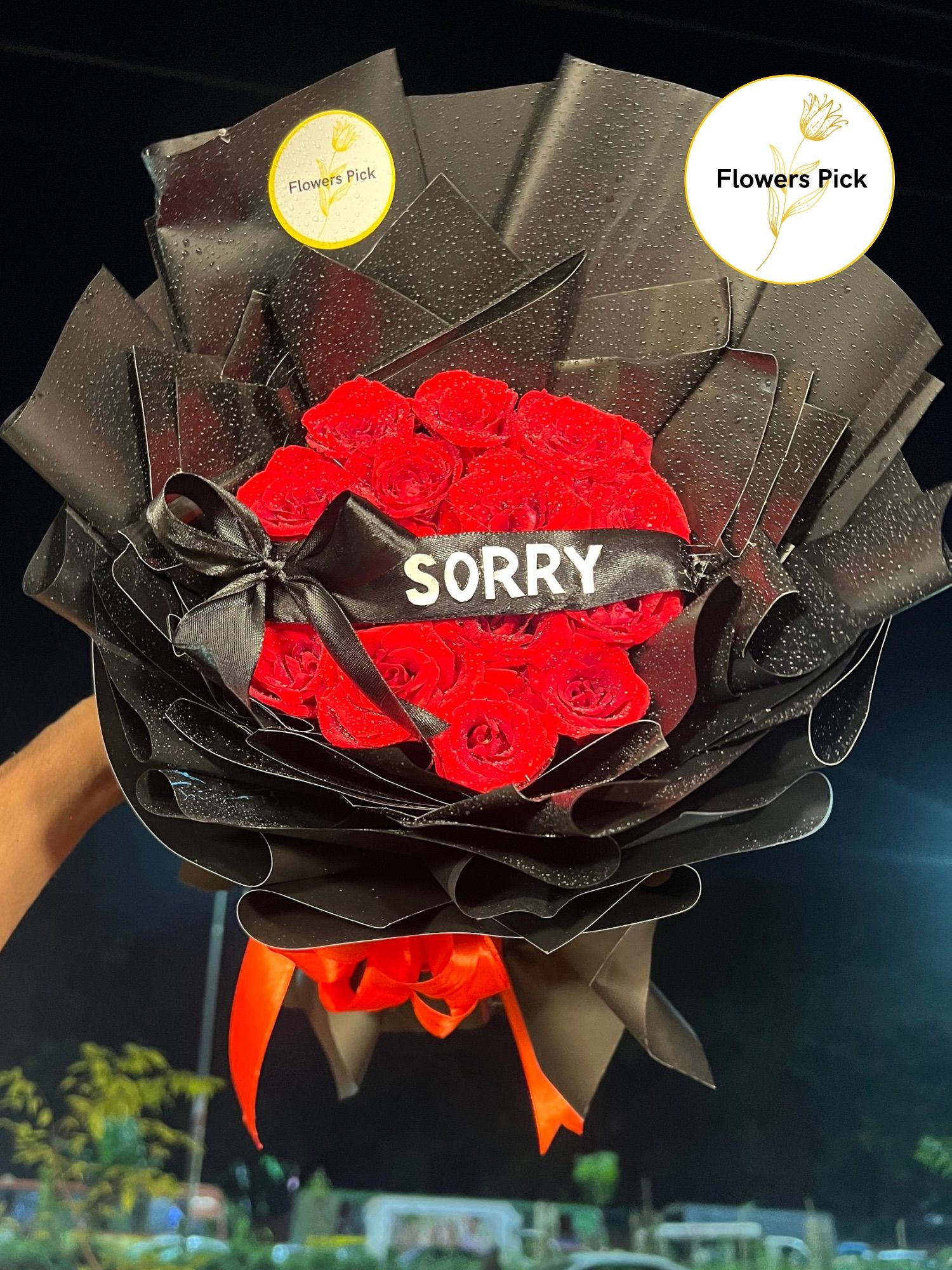 Flowers - Premium Fresh Red Rose with Sorry Ribbon 🎀 1550 Tk 💐 | Facebook