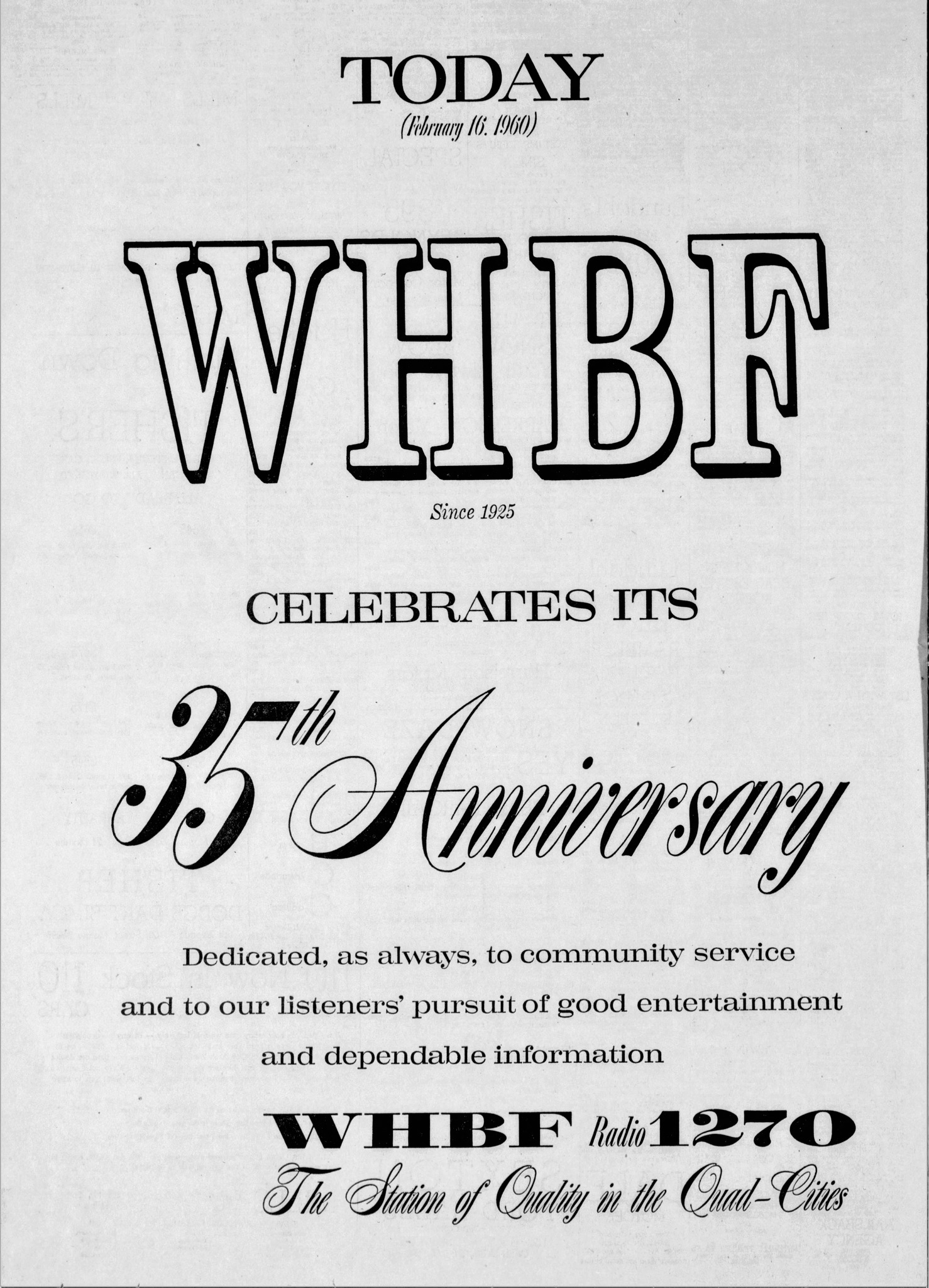 WHBF TV has a birthday today. - Retro Quad Cities | Facebook