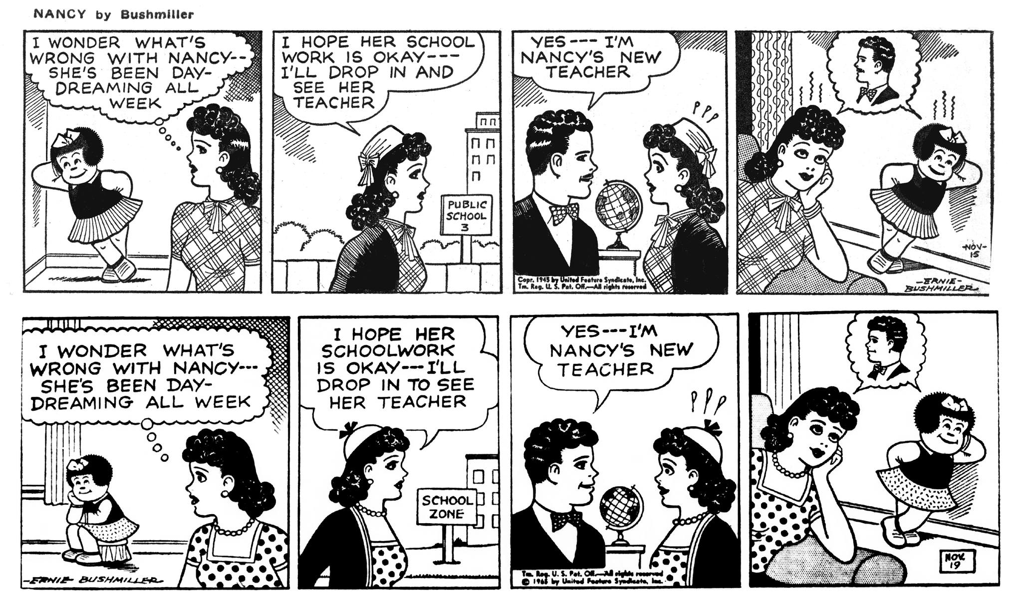 ナンシー様ご確認ページ Nancy comic strips comparison 1945 and 1965