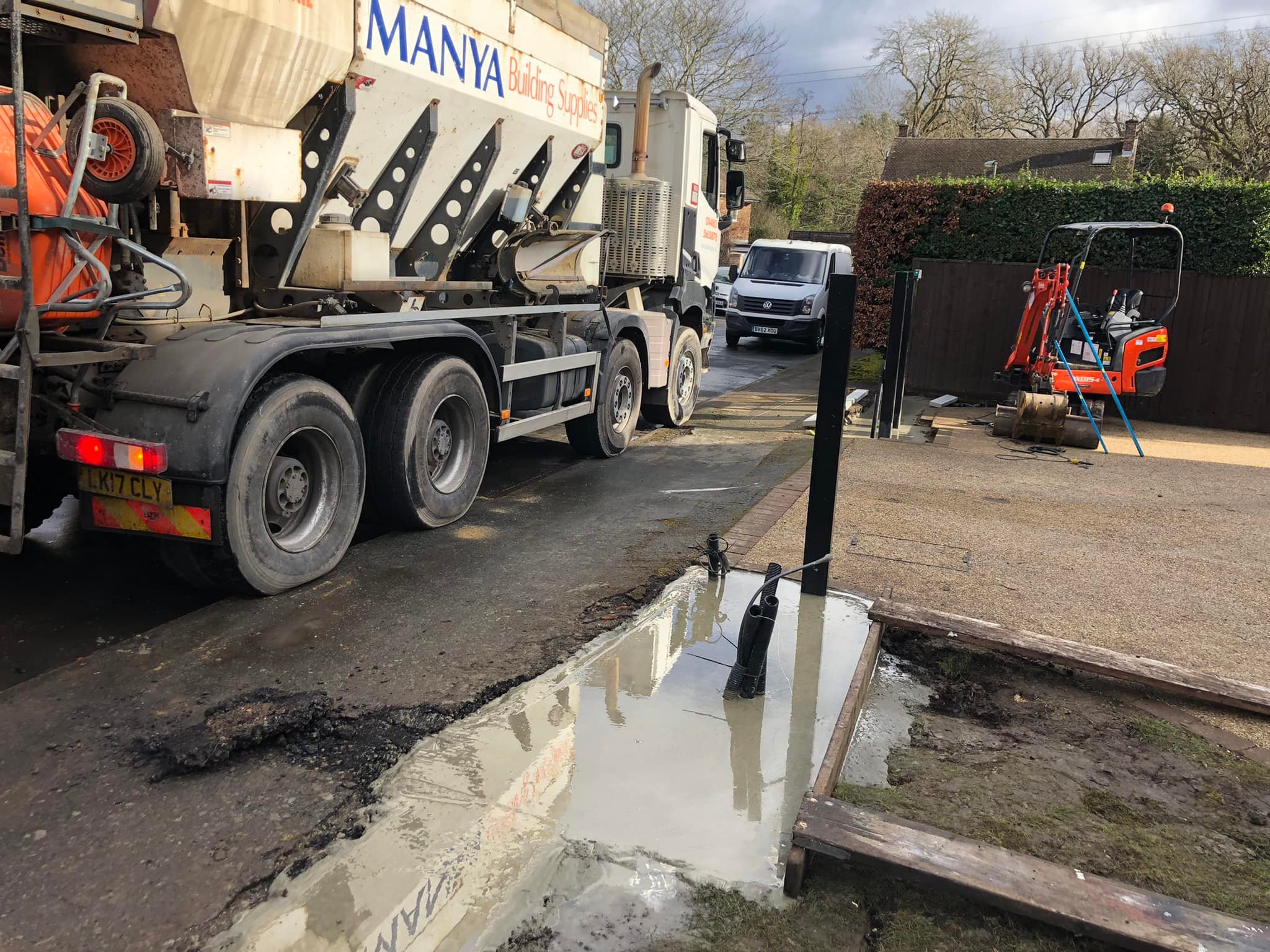 B W Brickwork - Concrete poured for a new front garden... | Facebook