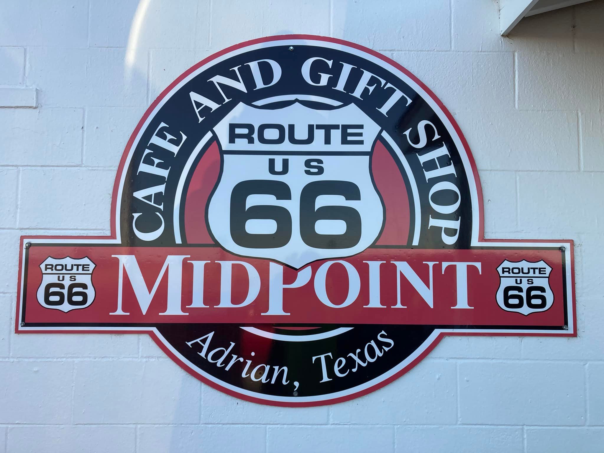 Midpoint cafe on route 66 in Adrian Texas