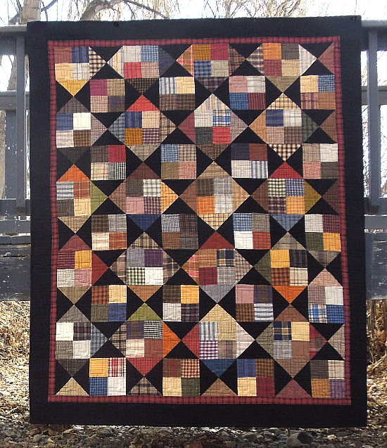 Stitch and slash quilting with scrappy fabrics