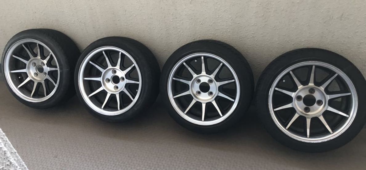Found in Japan: A concave set of Enkei 'Big End Barrel' wheels