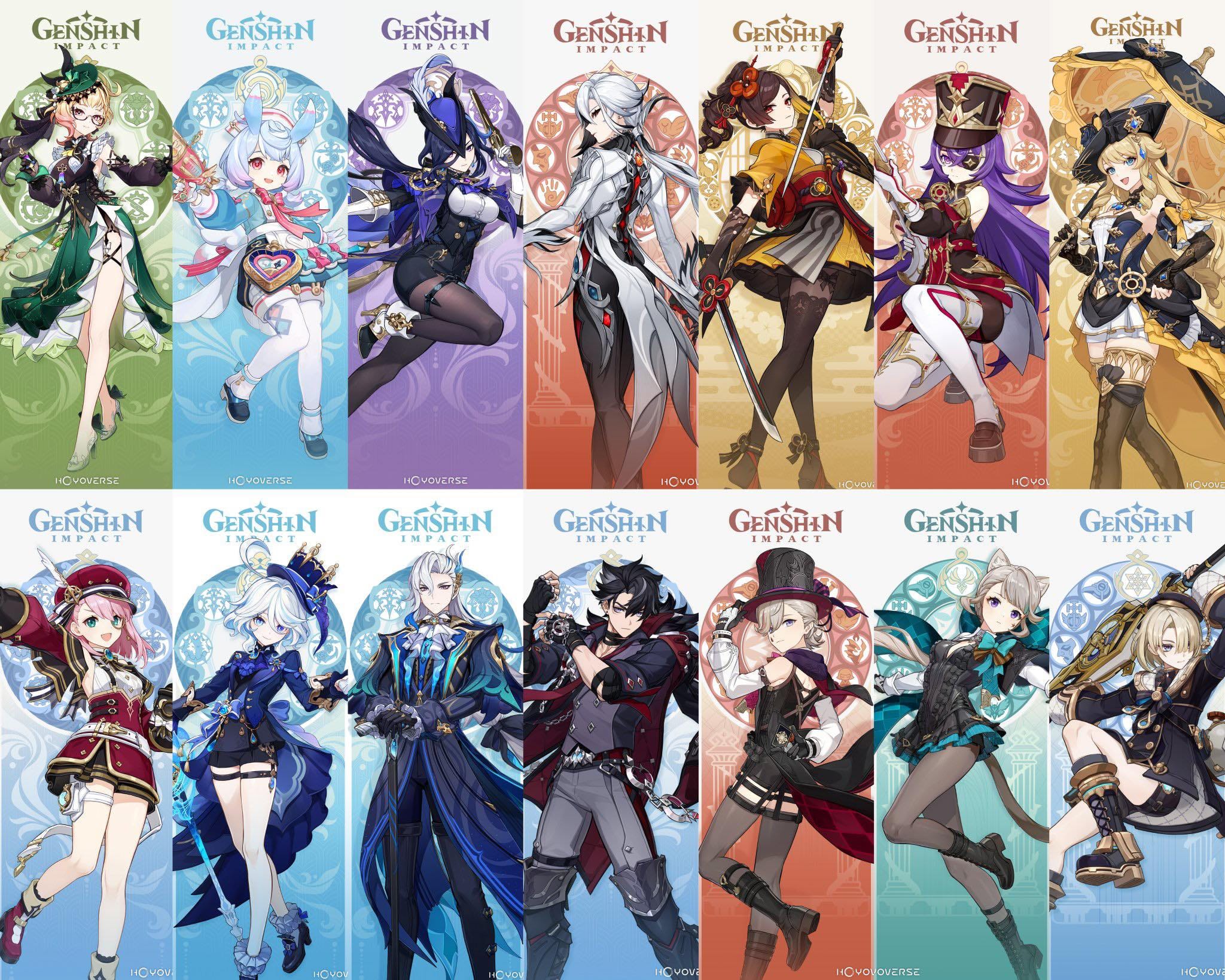 These are the complete Fontaine characters from Version 4.0 until 4.8.