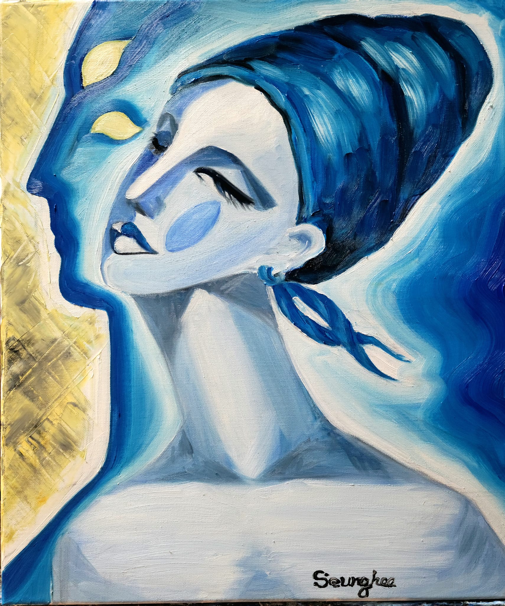 A Woman's Gaze in the Mirror by Veri Apriyatno #artist #artwork