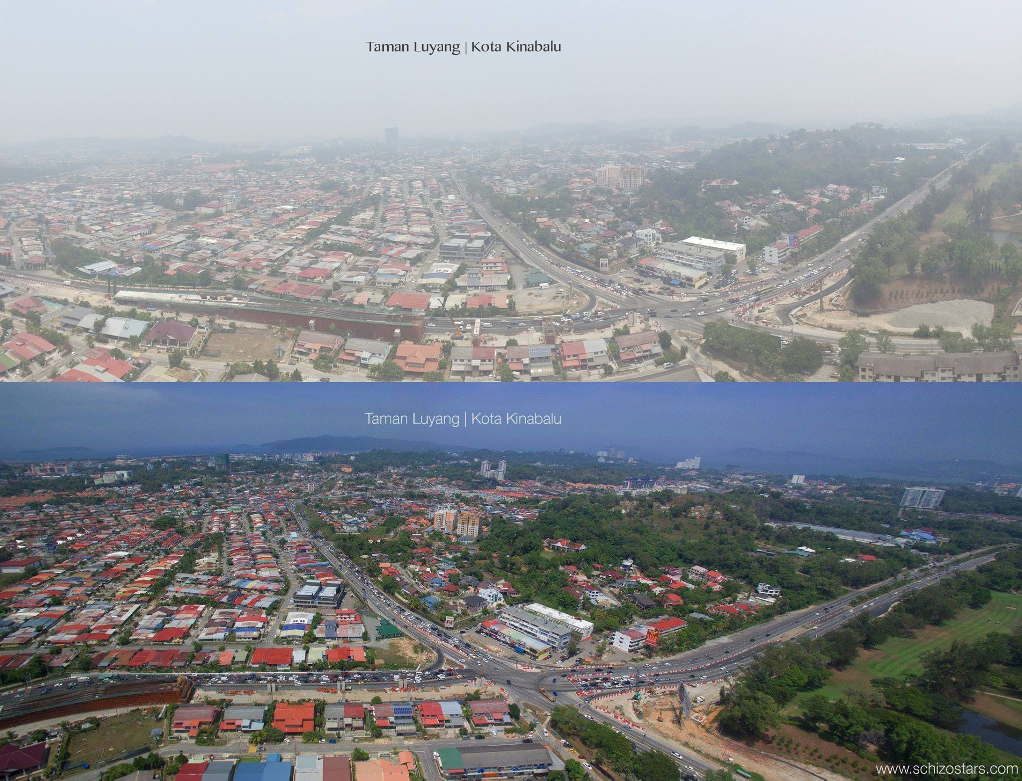 Schizo Stars Haze Condition At Luyang Kota Kinabalu Sabah Comparing The Picture I Took Today And The One Below Just A Month Ago 83 Primary And Secondary Schools In Sabah Have
