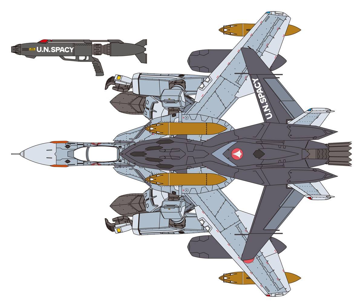 Hasegawa 1/72 Macross VF-0A with Ghost in Gerwalk mode. Thanks