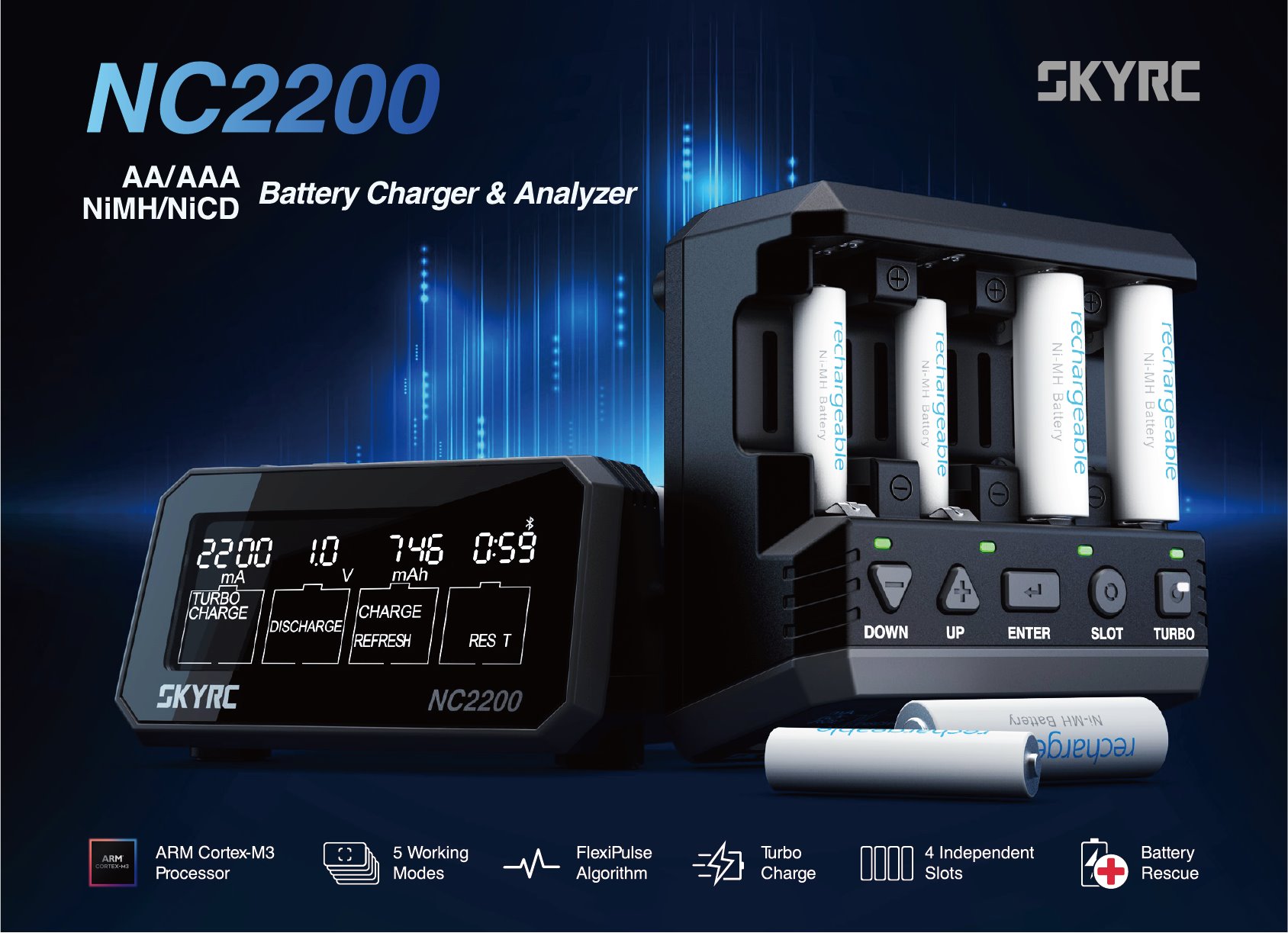 SKYRC NC2200 バッテリー充電器 アナライザー 2台セット R*d様 SKYRC