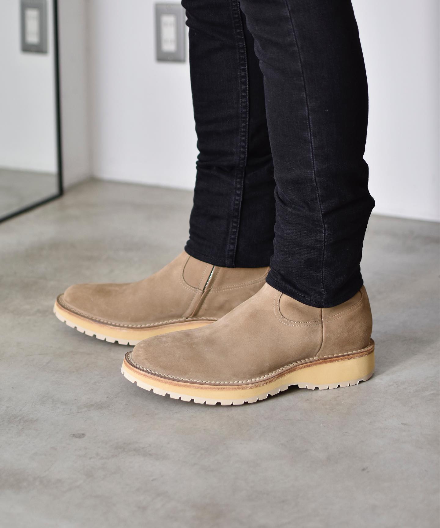 MINE DENIM New Arrival nonnative × MINEDENIM Side Zip Boots 