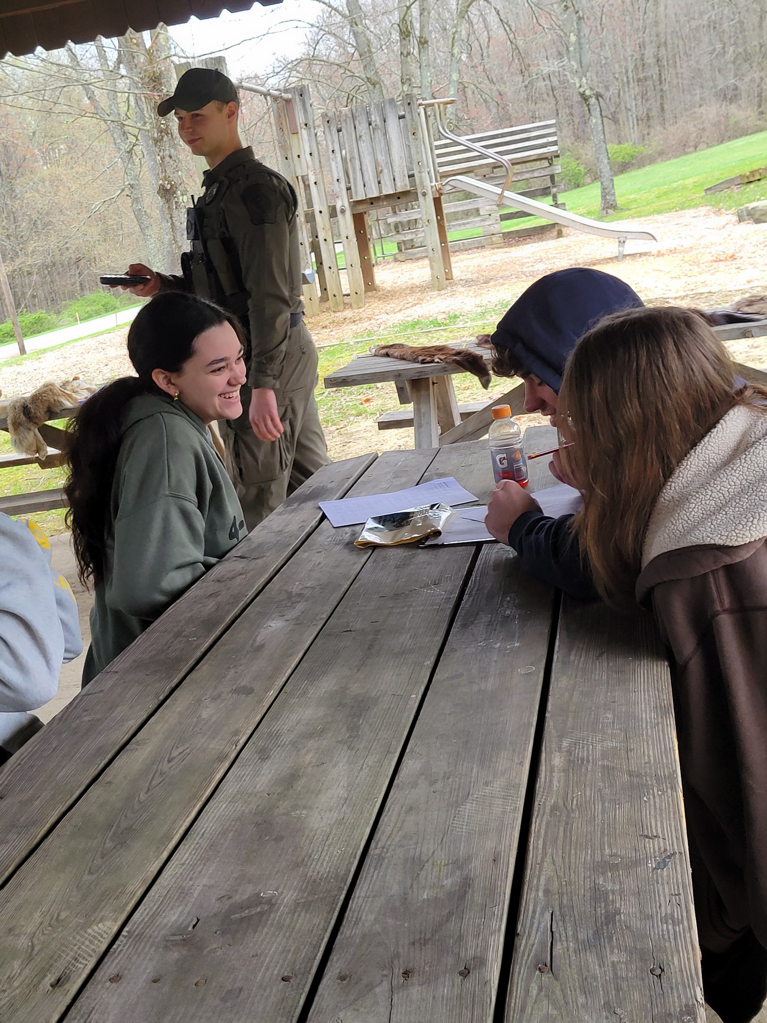 Venango - State Game Warden, Sam Terwilliger, plays a bird call for ...
