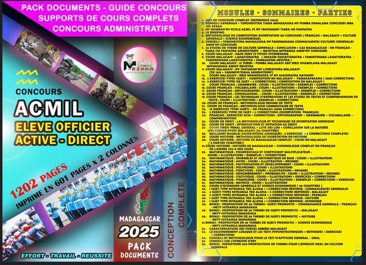 CONCOURS ACMIL 2026 MADAGASIKARA | Facebook