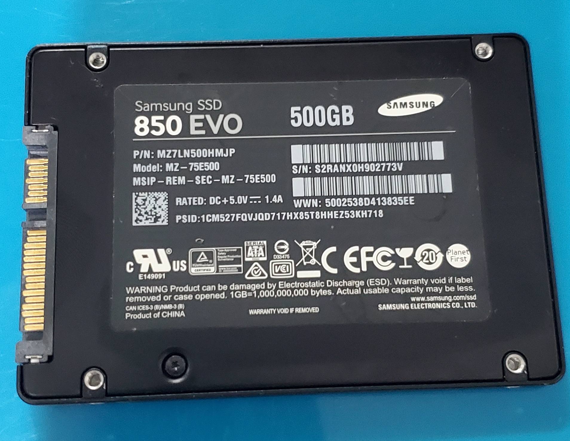Samsung SSD 500gb. 850 EVO $800