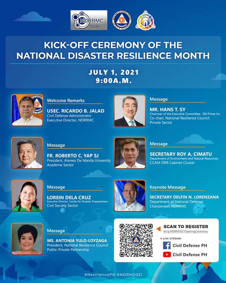 Philippine - Ang buwan ng Hulyo ay National Disaster Resilience Month ...