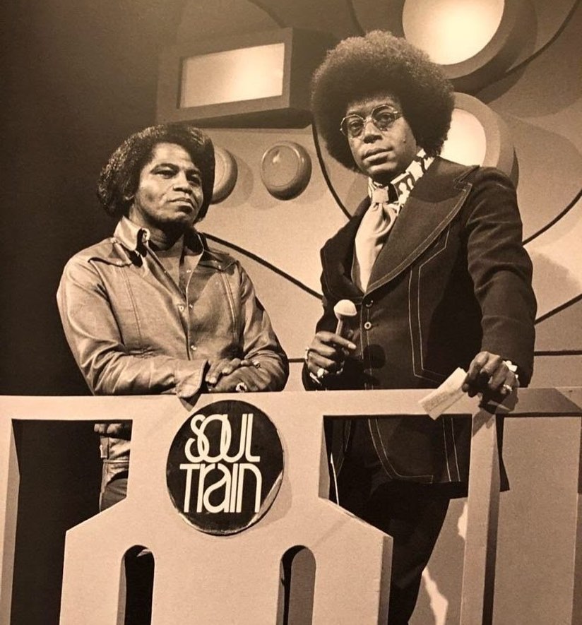 Watching Soul Train in 1973 with Afro Sheen sponsor