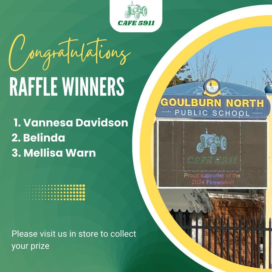 CAFE 5911 - The raffle winners are in! 🎉 Congratulations...