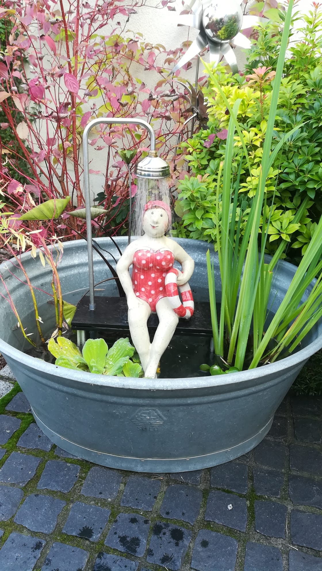 Badespaß#Gartenkeramik#Keramik#Garten#Gartendeko#Keramik#Brunnen#handmade