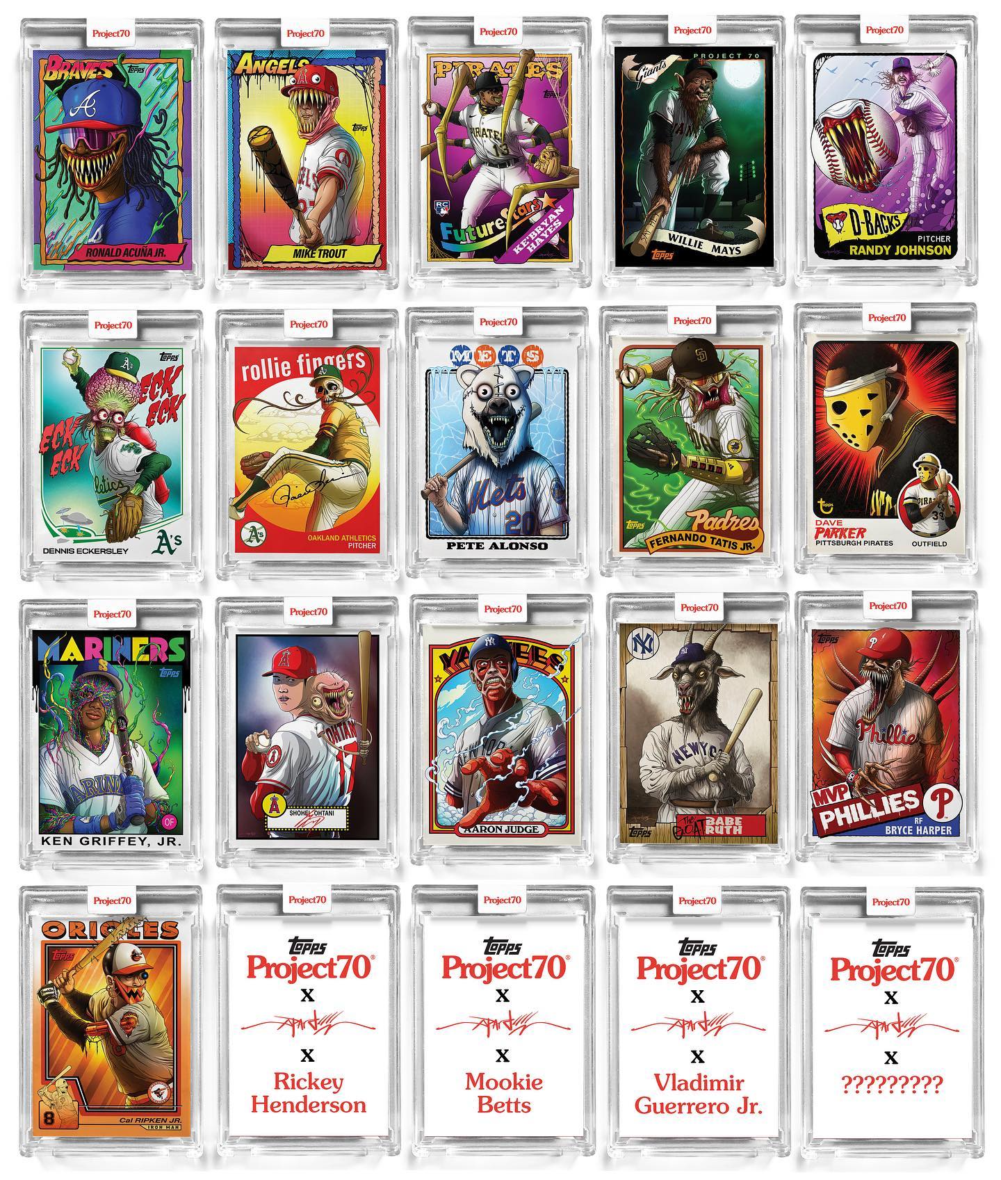 My whole set of 20 @topps #Project70 cards to date, including the 