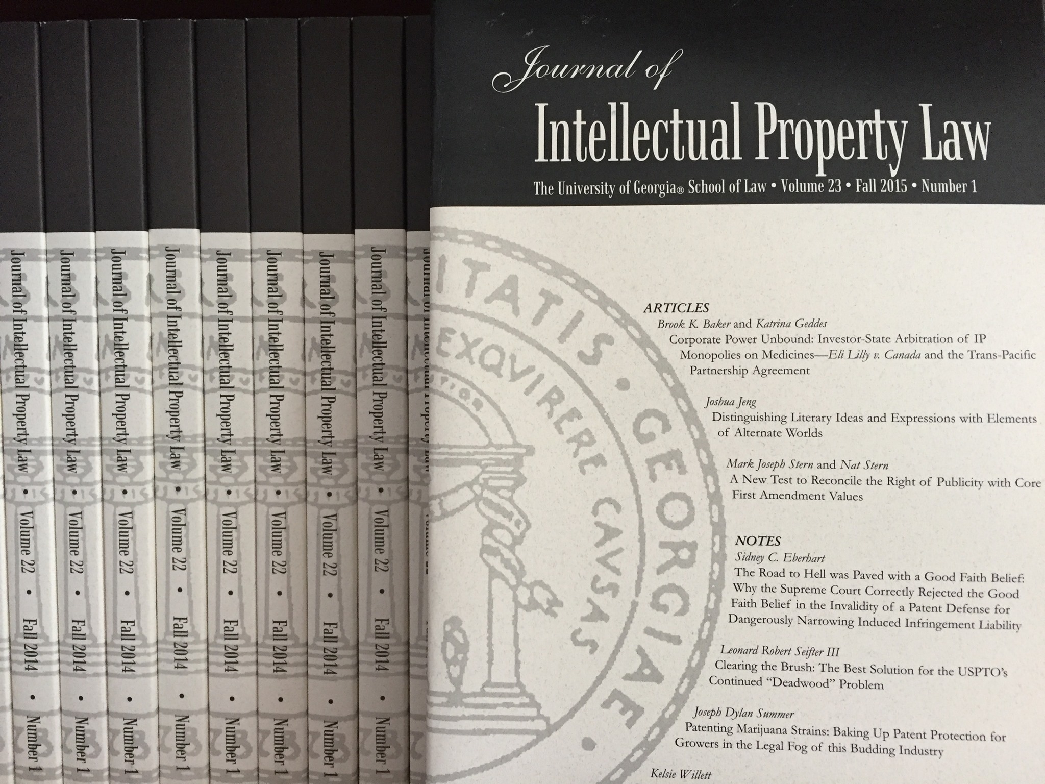 The Journal of Intellectual Property Law | Athens GA