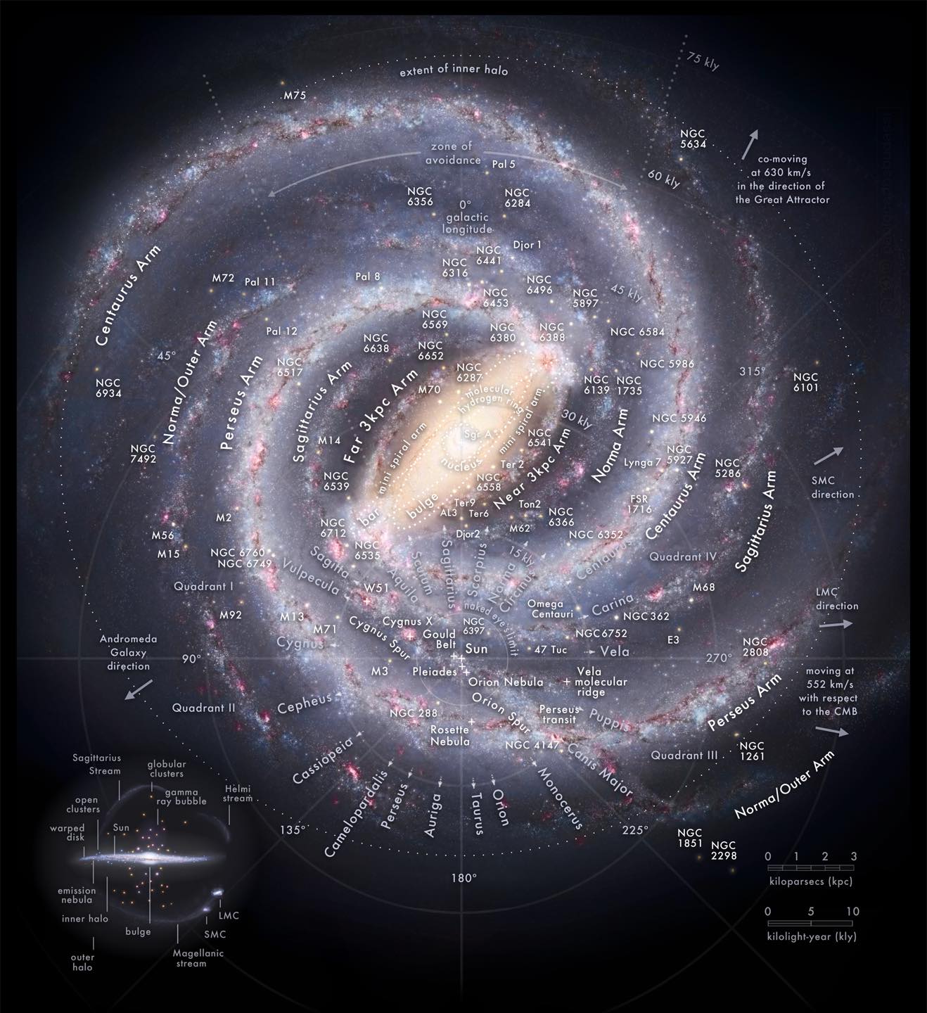 Astronomy Nation - • Milky Way Map 27.4.2022 IMAGE: Illustration of Map ...