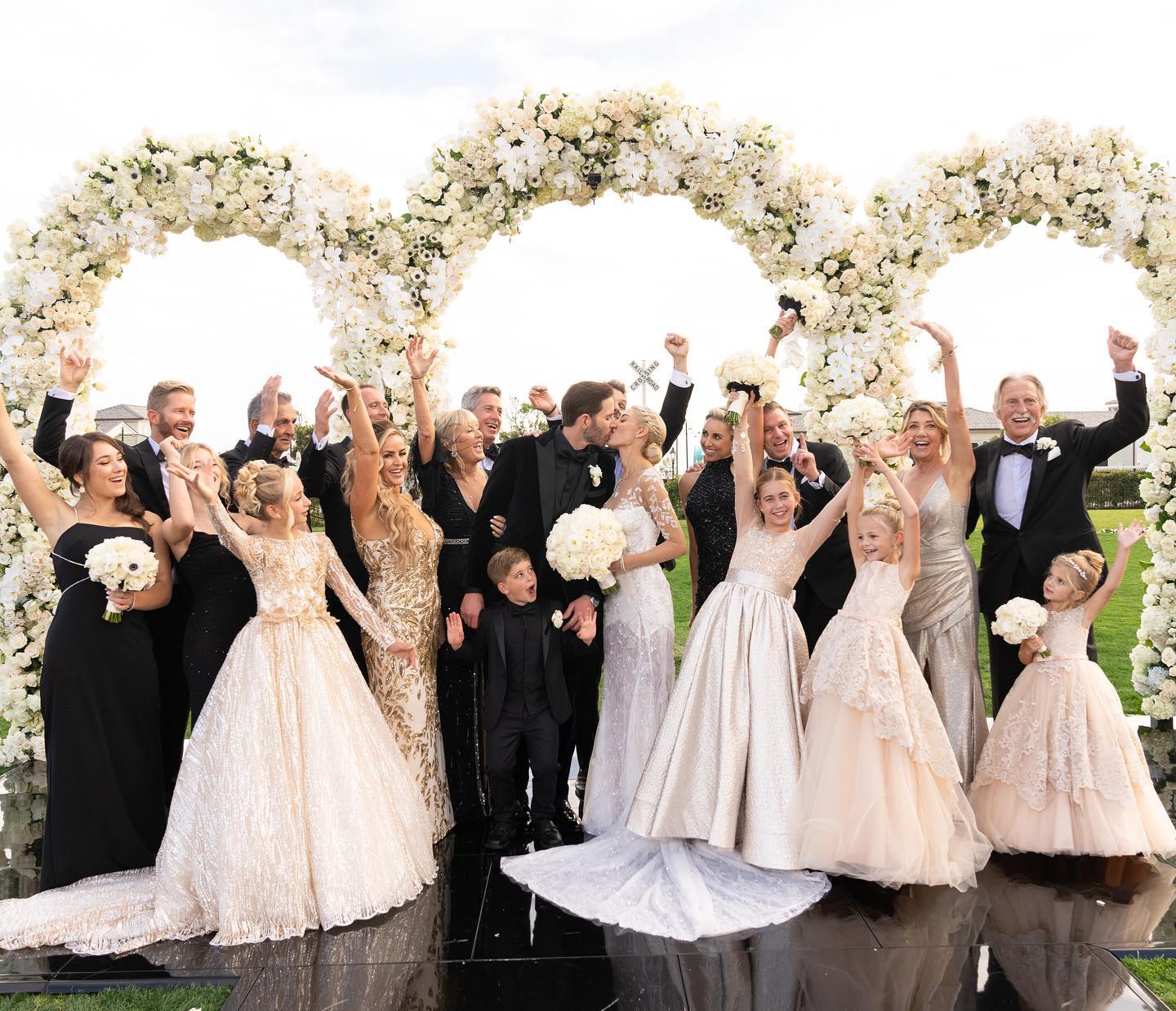 heather el moussa bridal shower dress Flower girl dresses for Rae Young and Tarek wedding 👗👗👗👗 newtosale12026 Clear Heels Clear Wedge Size:1-2 year Set Dress + Fairy Wings + Hat