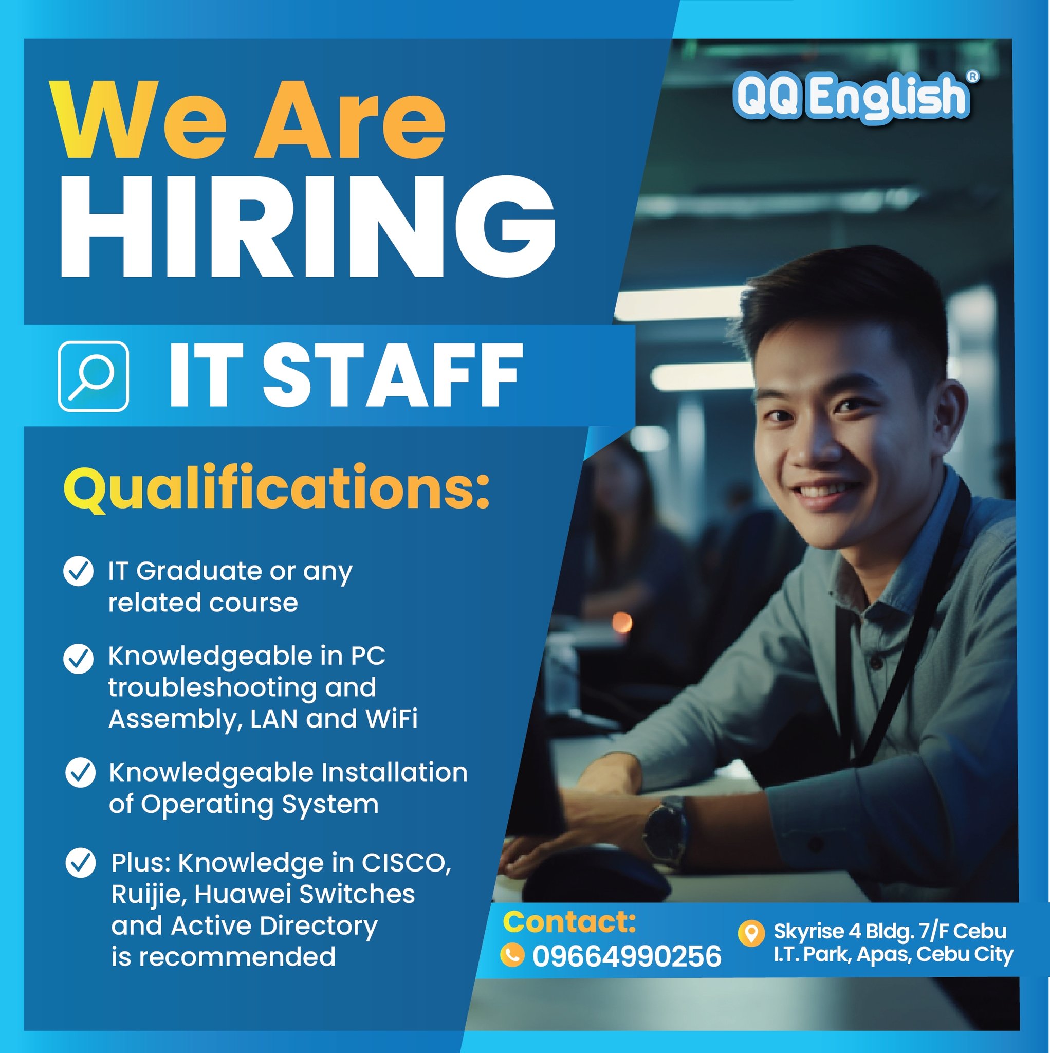 We’re hiring talented IT... - QQ English Philippines Fanpage