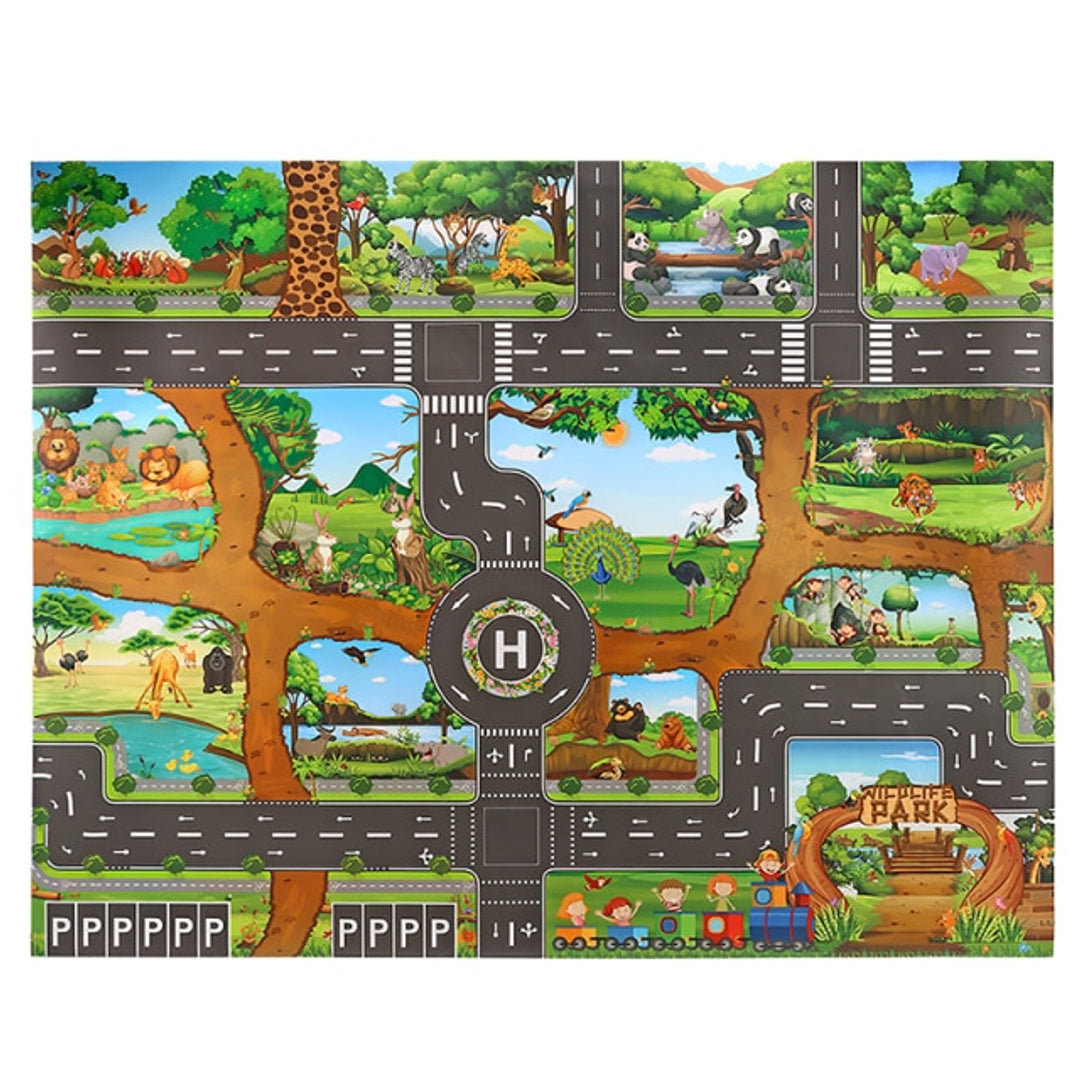 Baby Play Mat City Traffic Road Map Mat Carpet City Car Parking Lot ...