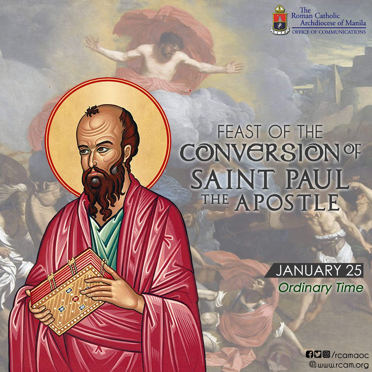 Archdiocese - JANUARY 25 | FEAST OF THE CONVERSION OF ST. PAUL THE ...