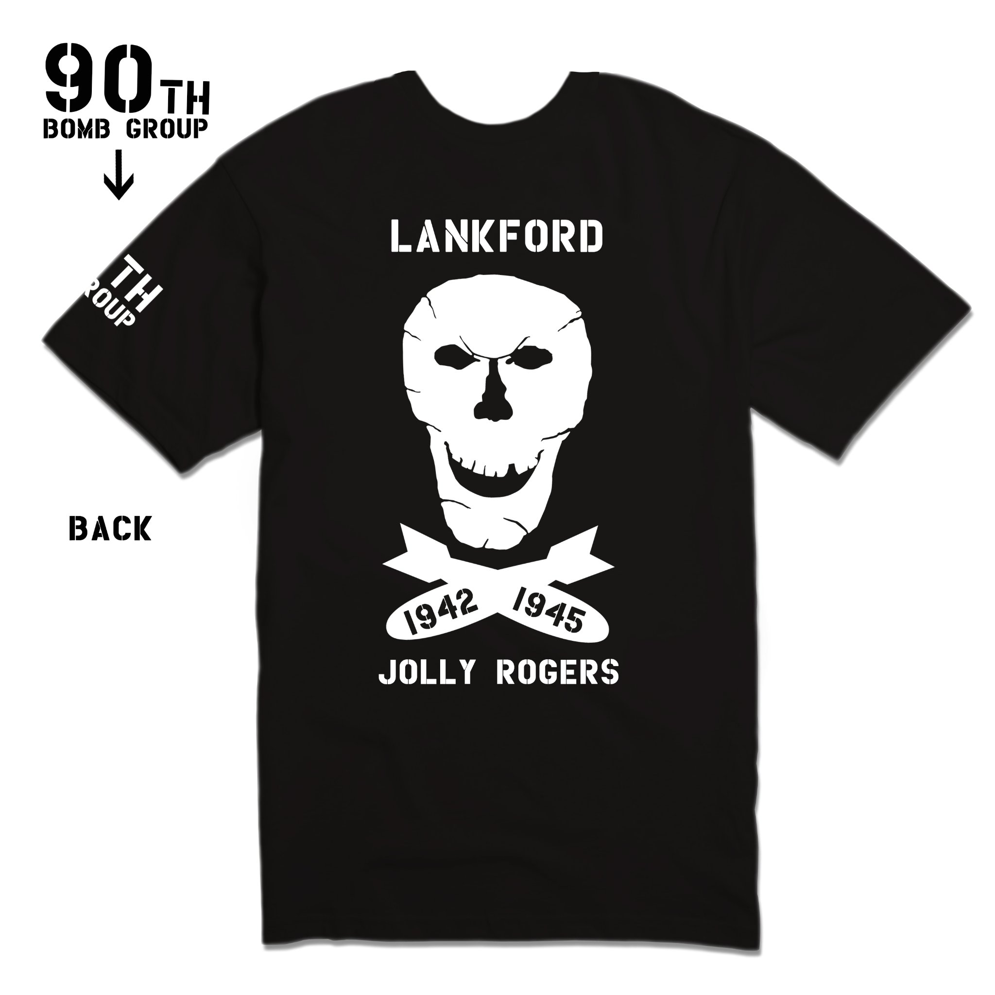 What are 90th Bomb Group Jolly Roger shirt design considerations?