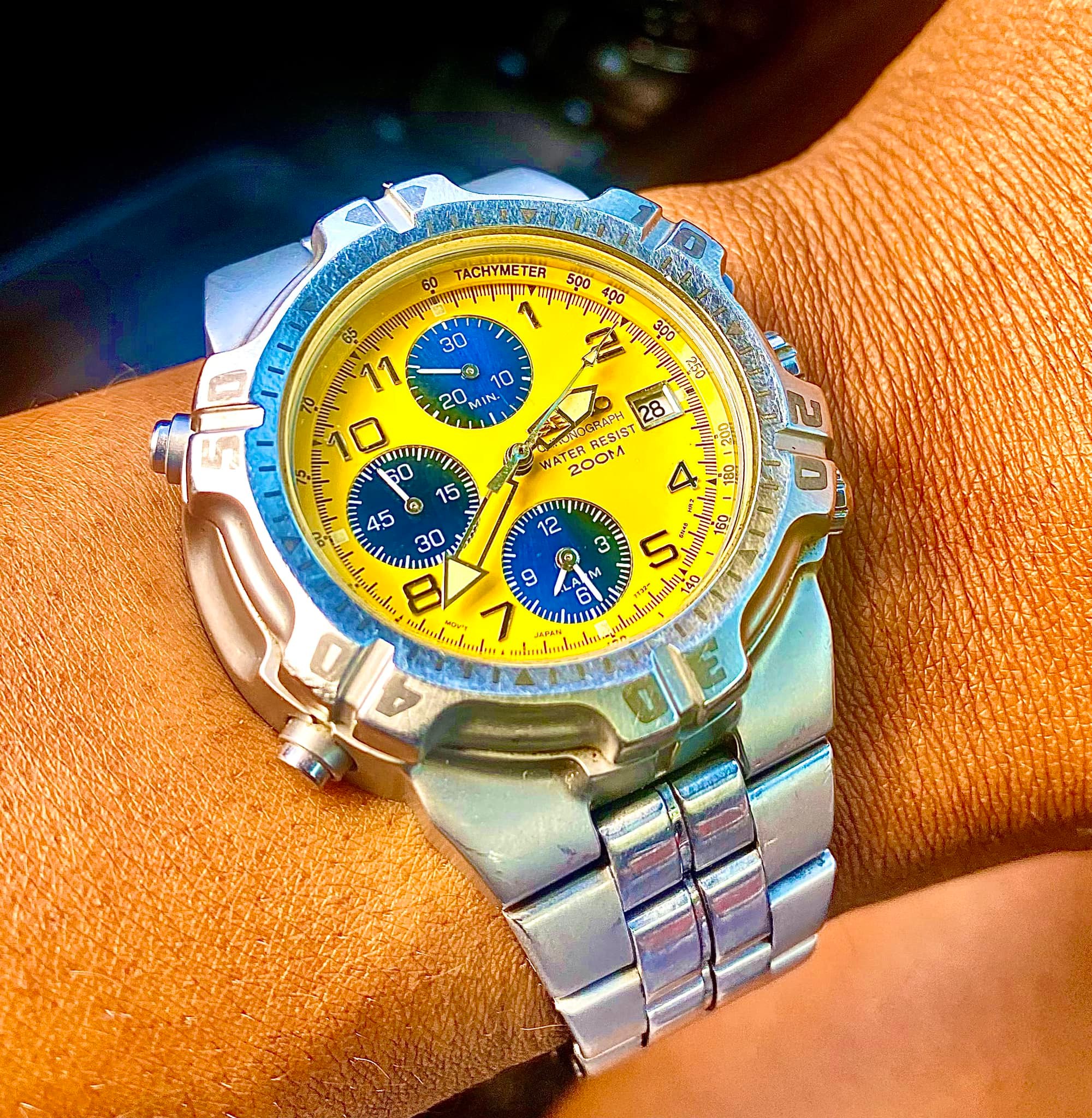 Vintage Seiko 7T32 watch found at garage sale