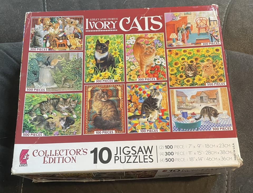 Collecting Makoto Muramatsu cat art puzzles for 30 years