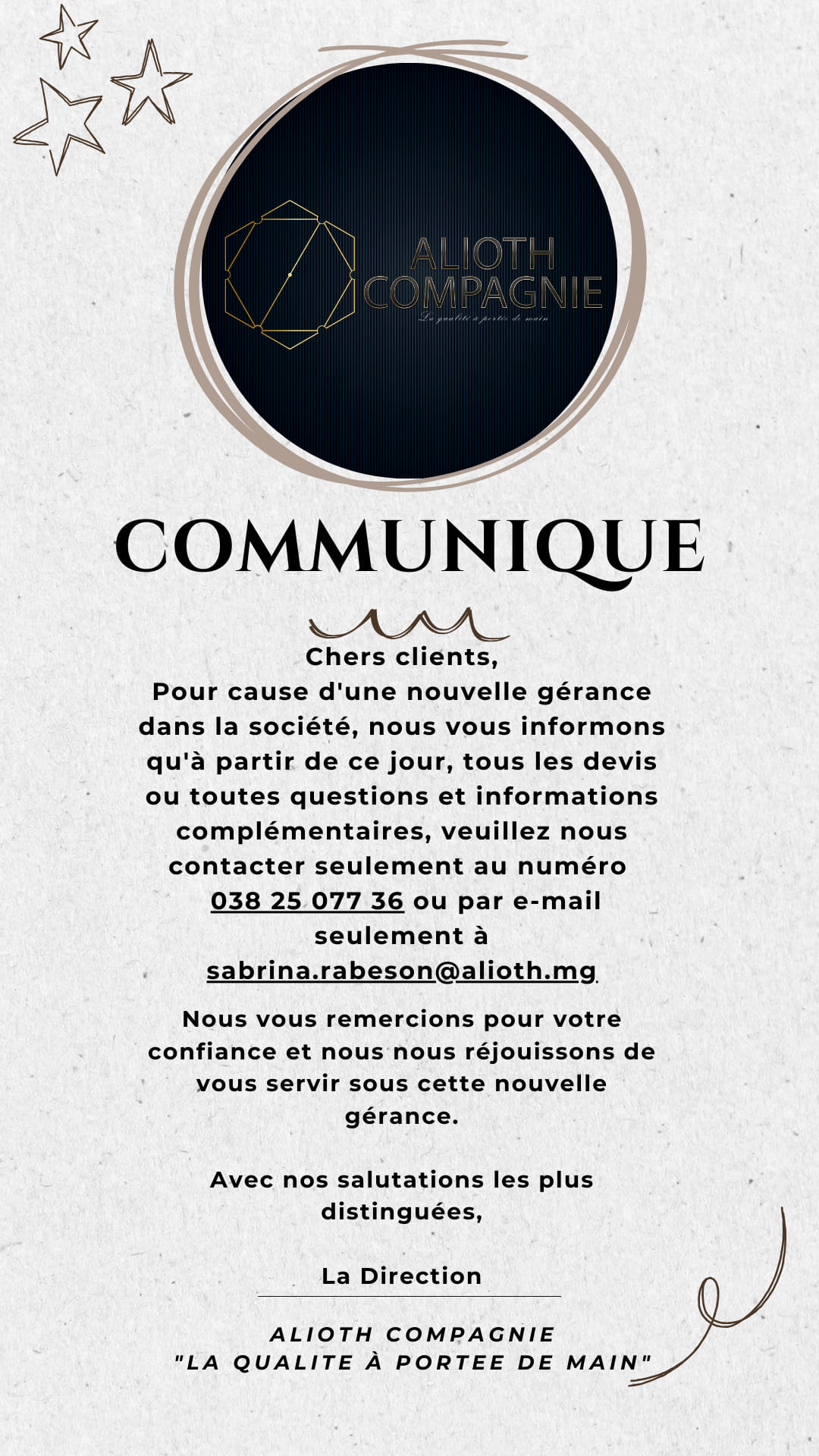 ALIOTH Compagnie