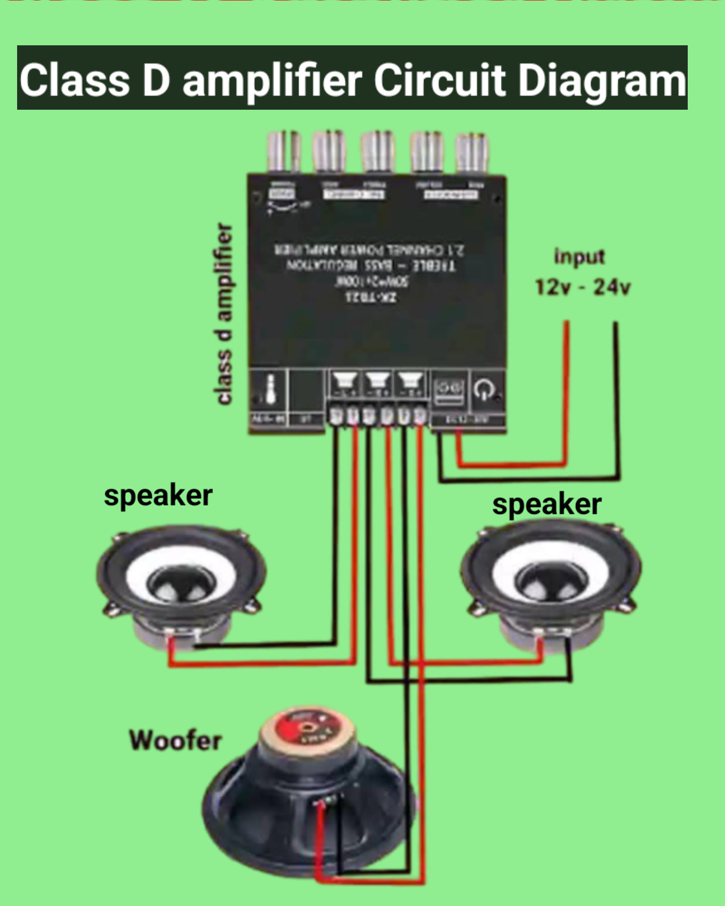 High Power Class D Amplifier Schematic Circuit Diagram