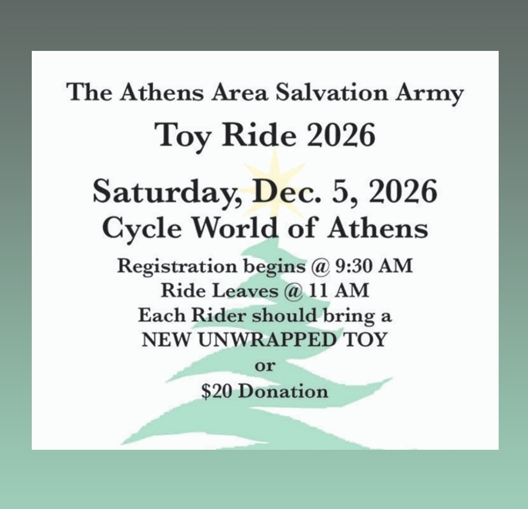 2026 Athens Area Salvation Army Toy Ride