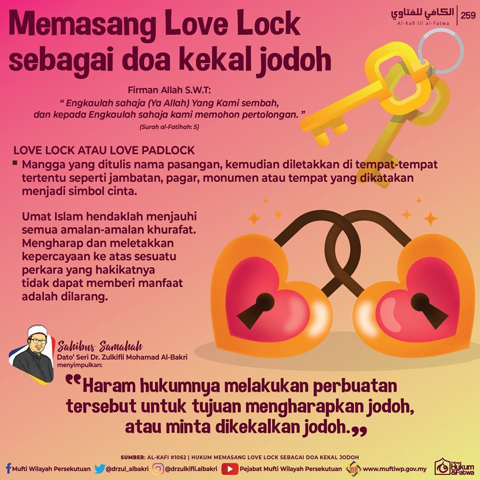 Faiz Kembara Sufie Al Kafi 1062 Hukum Memasang Love Lock Sebagai Doa Kekal Jodoh Dimuatnaik Oleh Muhammad Alfilfilany Diterbitkan 23 Januari 2019 Al Kafi Li Al Fatawi Soalan Saya Ingin Bertanya Apakah