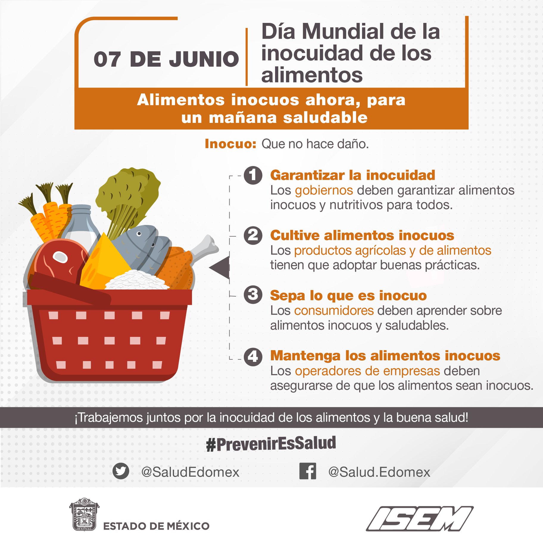 Secretaría - 07 Junio | Día Mundial de la Inocuidad de los Alimentos ...
