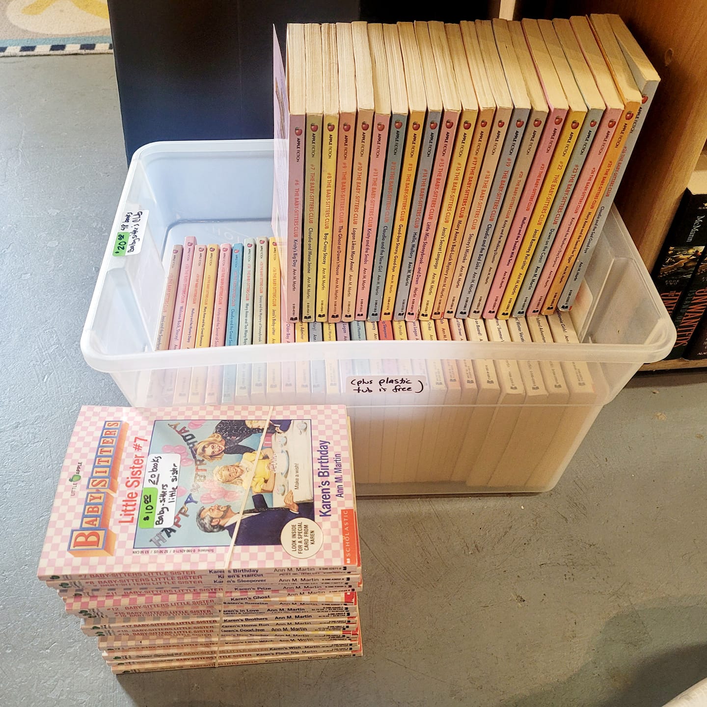 Vintage collection of The Baby-Sitters Club paperback books by Ann