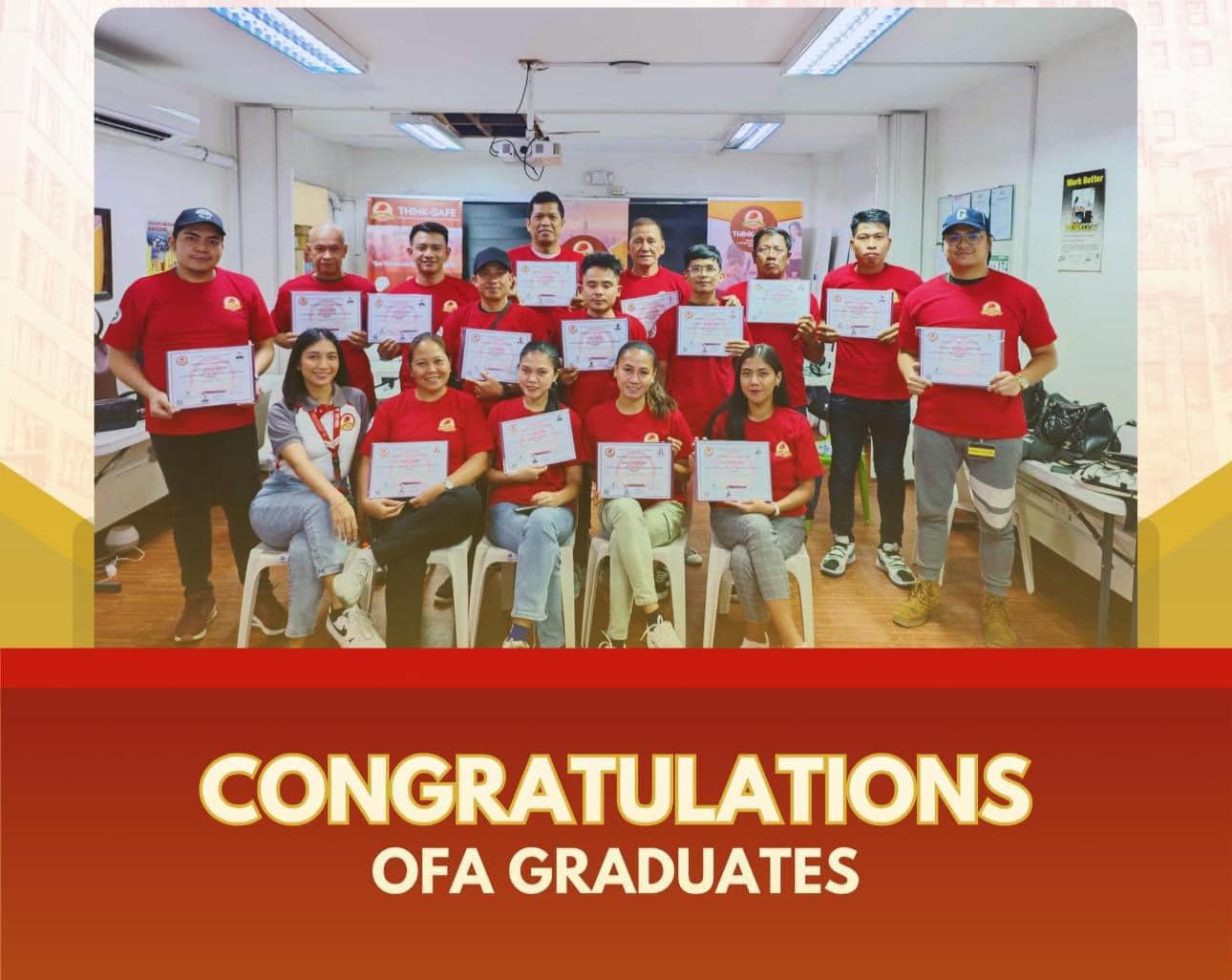 First - Congratulations to the graduates of the Occupational First Aid ...