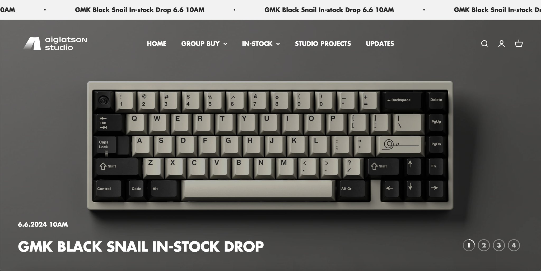 GMK BLACK SNAIL IN-STOCK DROP TOMORROW 10AM! ? www 