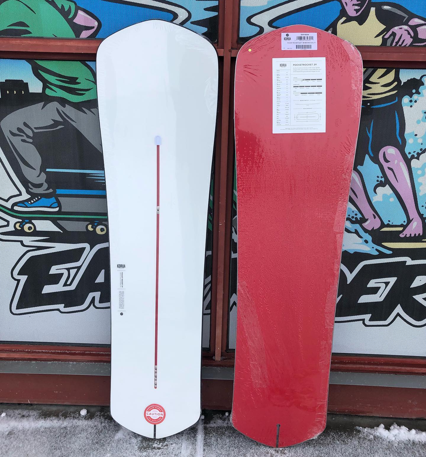 Korua shapes pocket rocket snowboard setup